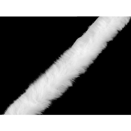 Všívací oděvní / dekorační kožešina kulatá šíře 1,5 cm (Varianta 1 Off White, Balení 1 m)