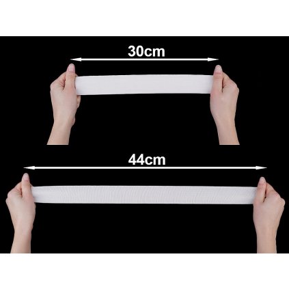 Pruženka tkaná šíře 40 mm (Varianta 1 bílá, Balení 25 m)