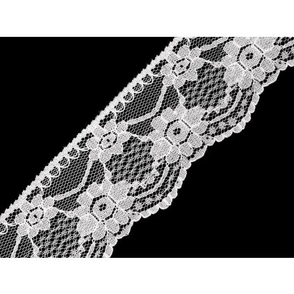 Silonová krajka šíře 50 mm (Varianta 1 (50 mm) bílá, Balení 13.5 m)