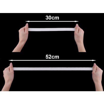Pruženka tkaná šíře 20 mm (Varianta 1 bílá, Balení 22 m)