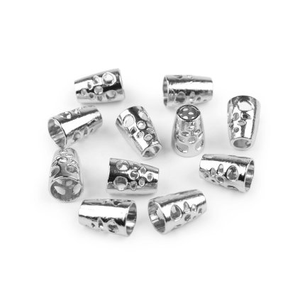 Kovová koncovka na šňůru Ø5 mm / ozdoba (Varianta 1 nikl, Balení 50 ks)