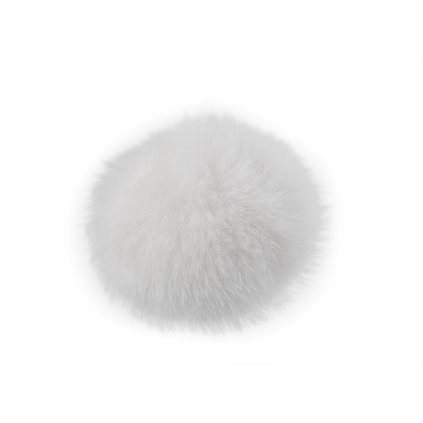 Kožešinová bambule s poutkem Ø6 cm (Varianta 1 Off White, Balení 1 ks)