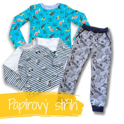 Střihová šablona - trička klasi, raglán a tepláky Easy