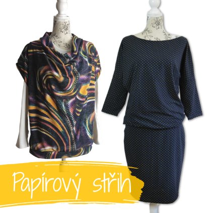 Střihová šablona - dámské šaty Flow a vesta Styl