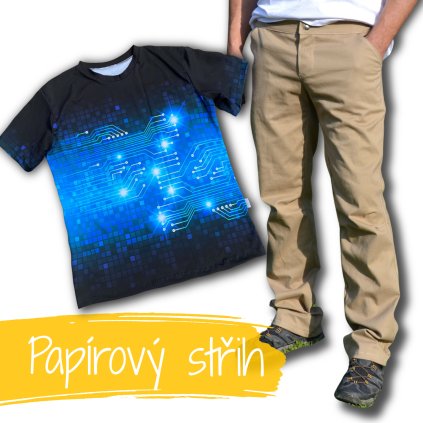 Střihová šablona - pánské tričko a kalhoty