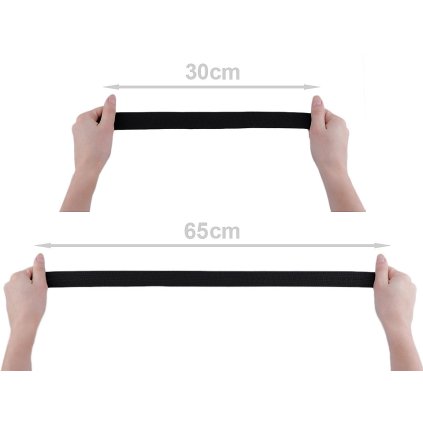 Pruženka tkaná šíře 30 mm (Varianta 1 černá, Balení 25 m)