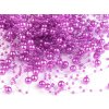 Perly na silonu Ø7 mm délka 130 cm (Varianta 39 fialová světlá, Balení 4 ks)