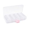 Plastový box / zásobník 9x19x3,5 cm na korálky (Varianta transparent, Balení 1 ks)