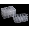 Plastový box / kufřík 3 patrový s rukojetí (Varianta transparent, Balení 1 ks)