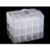 Plastový box / kufřík 3 patrový s rukojetí (Varianta transparent, Balení 1 ks)