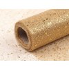 Tyl dekorační s glitry šíře 20 cm (Varianta 1 stříbrná, Balení 10 m)