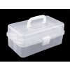 Plastový box / kufřík 20x33x15 cm rozkládací (Varianta 1 transparent, Balení 1 ks)