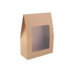 Papírová krabice s průhledem (Varianta hnědá přírodní, Balení 10 ks)