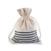 Dárkový pytlík 13x18 cm lněný s proužky (Varianta 3 šedá, Balení 1 ks)