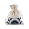 Dárkový pytlík 13x18 cm lněný s proužky (Varianta 3 šedá, Balení 1 ks)