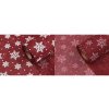 Vánoční imitace juty šíře 48 cm vločky (Varianta 4 bordó sv. off white, Balení 5 m)