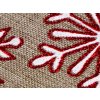 Vánoční dárkový pytlík vločky s glitry 20,5x30,5 cm imitace juty (Varianta režná přírodní, Balení 1 ks)