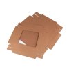 Papírová krabice s průhledem (Varianta 1 hnědá přírodní, Balení 4 ks)