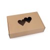 Papírová krabice s průhledem - srdce (Varianta 1 bílá, Balení 1 ks)
