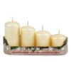 Adventní svíčky sestupné Ø5 cm (Varianta 4 stříbrná perleť, Balení 1 sada)