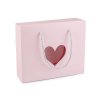 Papírová krabice s průhledem srdce a kroucenou šňůrkou (Varianta bílá, Balení 3 ks)