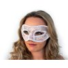Karnevalová maska - škraboška (Varianta 1 bílá, Balení 1 ks)