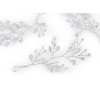 Větvička drátěná s broušenými korálky hand made (Varianta 1 crystal stříbrná, Balení 4 ks)