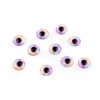 Skleněné oči k nalepení Ø10 a 12 mm (Varianta 1 (10 mm) béžová nejsv. růžová, Balení 10 ks)