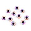 Skleněné oči k nalepení Ø10 a 12 mm (Varianta 1 (10 mm) béžová nejsv. růžová, Balení 10 ks)