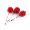 Umělá jablíčka v ledu, na drátku (Varianta červená, Balení 3 ks)