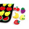 Silikonové magnetky - ovoce (Varianta mix, Balení 60 ks)