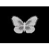 Textilní aplikace / nášivka krajkový motýl (Varianta 2 Off White, Balení 10 ks)