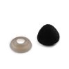 Čumák sametový s pojistkou 14x15 mm (Varianta 1 černá, Balení 5 sada)