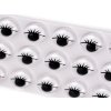 Samolepicí oči pohyblivé s řasami Ø10 a 12 mm (Varianta 1 (Ø10 mm) černá, Balení 1 karta)