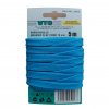 šňůrka plochá 5m světle modrá
