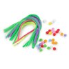 Kreativní sada chlupaté drátky a bambulky neonové (Varianta mix náhodných barev, Balení 1 sada)