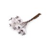 Umělá jeřabina s glitry na drátku (Varianta 1 bílá, Balení 12 ks)