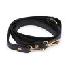 Koženkový popruh / ucho na kabelku s karabinami šíře 1,5 cm (Varianta 1 černá nikl, Balení 1 ks)
