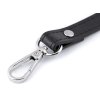 Koženkový popruh / ucho na kabelku s karabinami šíře 1,5 cm (Varianta 1 černá nikl, Balení 1 ks)