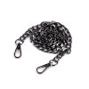 Řetízek plochý na kabelky s karabinou délka 113 cm (Varianta 1 nikl černý, Balení 1 ks)