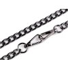 Řetízek plochý na kabelky s karabinou délka 113 cm (Varianta 1 nikl černý, Balení 1 ks)