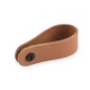 Kožené poutko / úchytka / madlo se šroubovacím nýtem 2x7 cm (Varianta hnědá přírodní, Balení 1 ks)