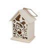 Závěsný dřevěný domeček / budka k domalování (Varianta 1 přírodní sv., Balení 1 ks)