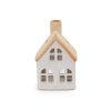 Keramická chaloupka / domeček na svíčku (Varianta 1 bílá béžová, Balení 1 ks)