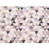 Bavlněná látka / plátno trojúhelníky (Varianta 1 (437) pudrová šedá, Balení 1 m)