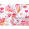Bavlněná látka / plátno cupcake (Varianta (519) bílá, Balení 1 m)