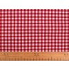Bavlněná látka / plátno Kanafas malá kostka / káro (Varianta 1 červená, Balení 1 m)