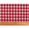Bavlněná látka / plátno Kanafas větší kostka / káro (Varianta 1 červená, Balení 1 m)