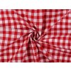 Bavlněná látka / plátno Kanafas větší kostka / káro (Varianta 1 červená, Balení 1 m)