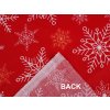 Vánoční bavlněná látka / plátno vločky (Varianta 1 CH62 červená, Balení 1 m)